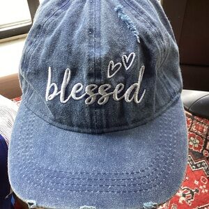 Sonoma Kids Denim Blue 'Blessed' Embroidered Baseball Cap
